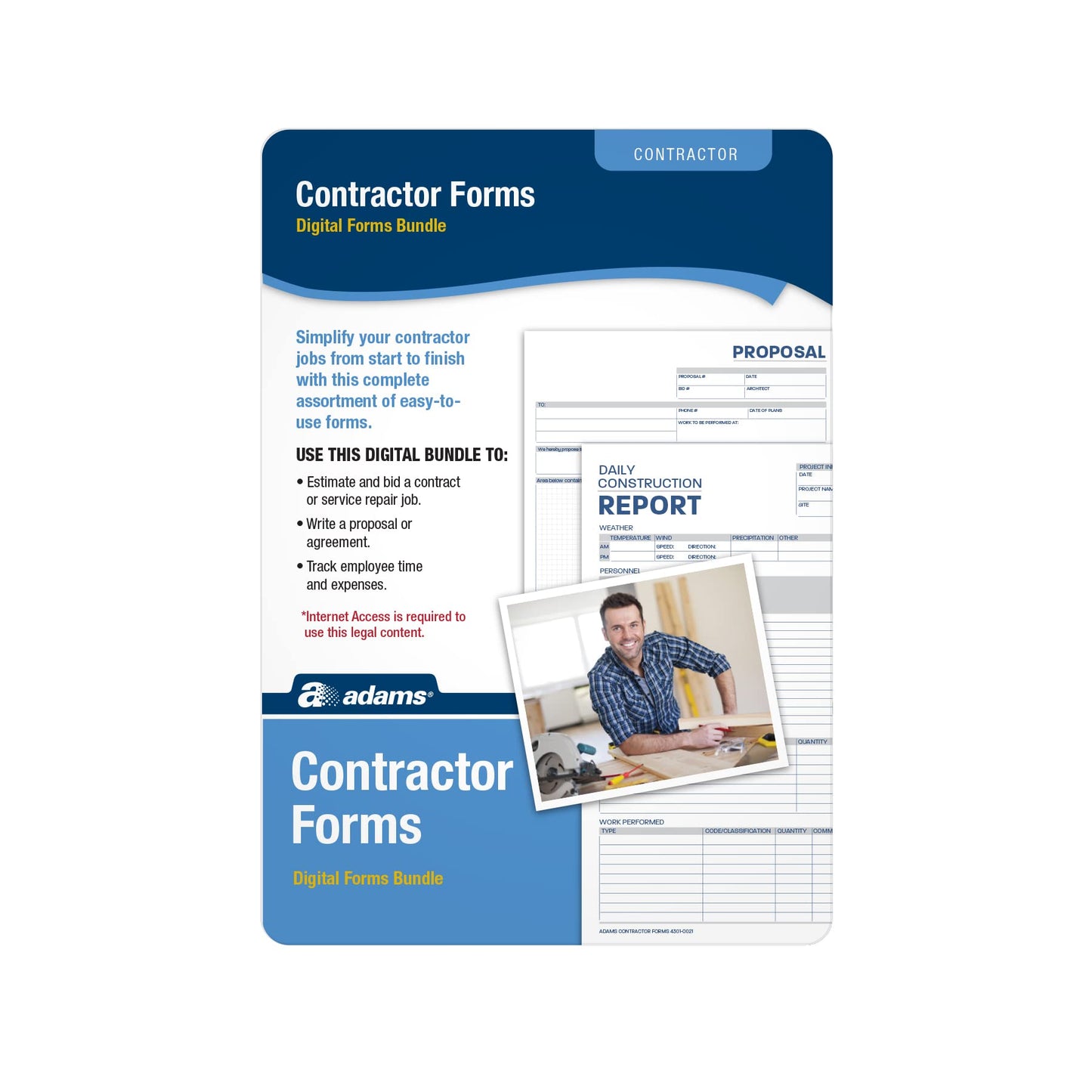 Adams Contractor's Forms on CD (SS4301)