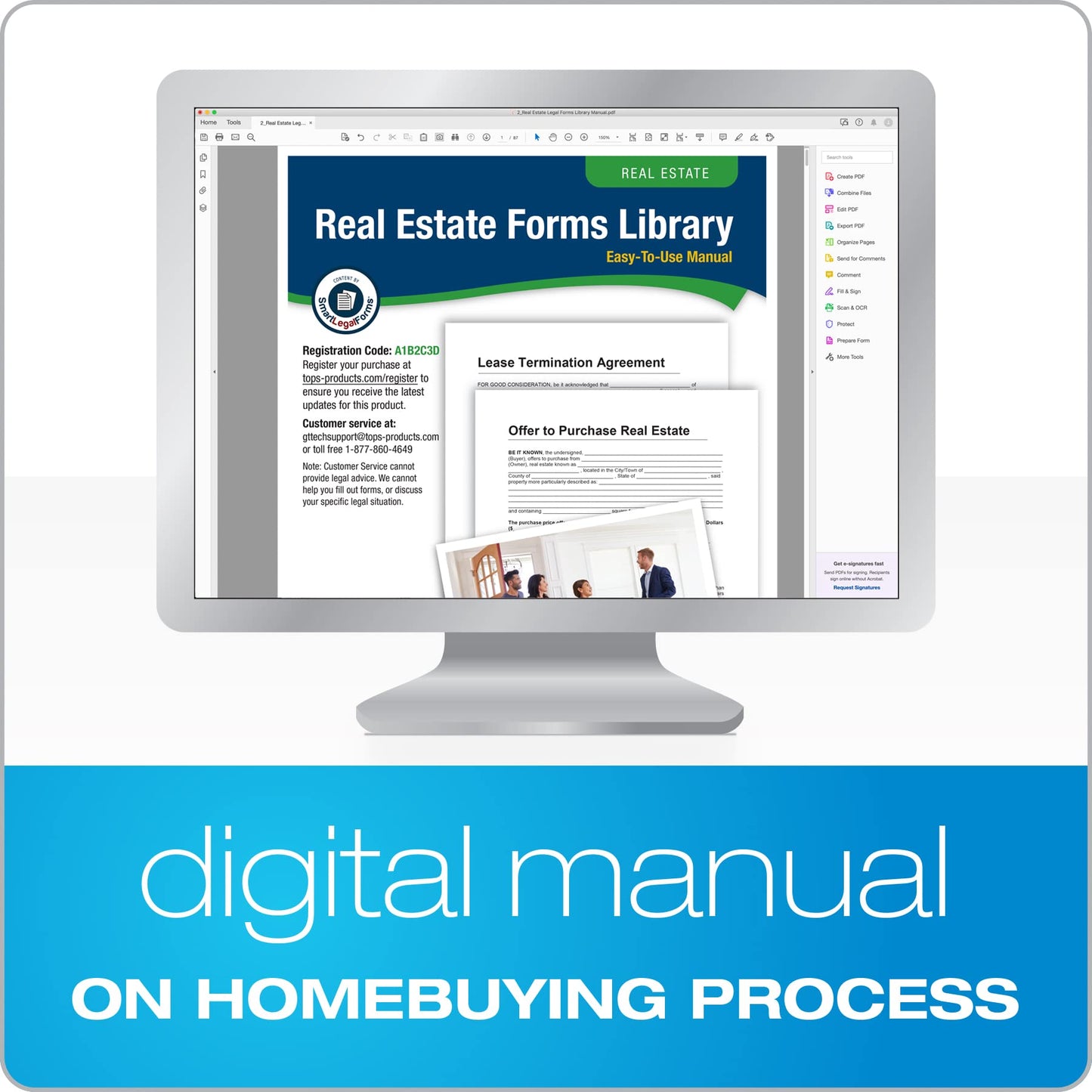 Adams Real Estate Forms Library, Downloadable Product Details on Packaging