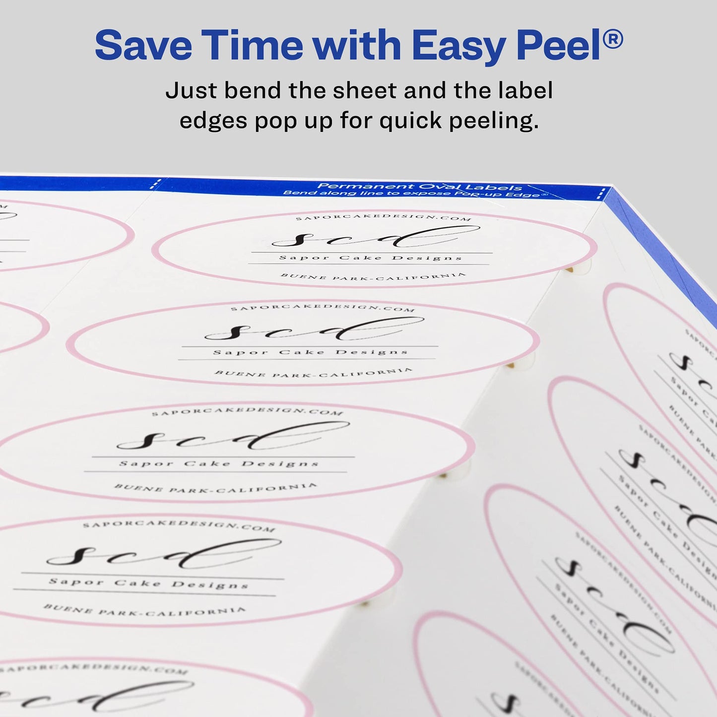 Avery Printable Blank Oval Labels, 1.5" x 2.5", Glossy White, 90 Customizable Labels (22814)