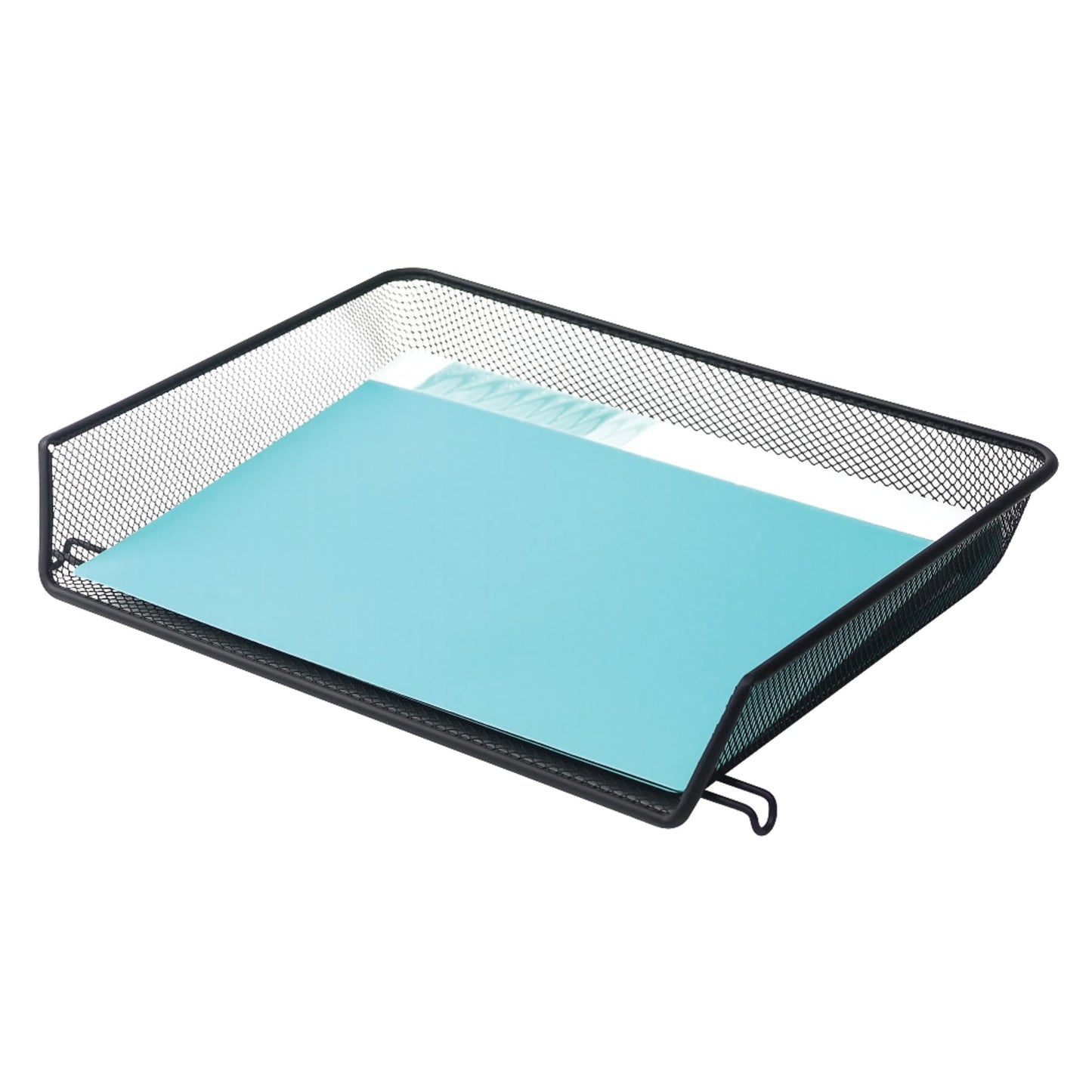 Brenton Studio™ Metro Mesh Self-Stacking Side-Loading Letter Tray, Black
