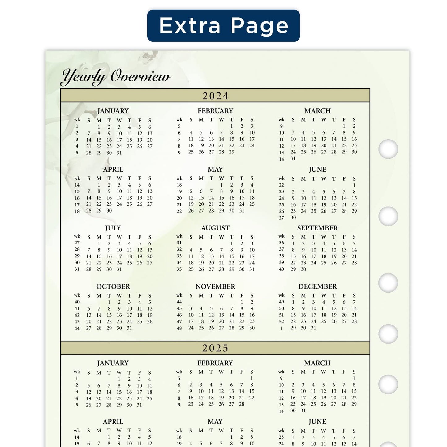 AT-A-GLANCE 2024 Monthly Planner Refill, 5-1/2" x 8-1/2", Desk Size, Loose-Leaf (061-685-24)