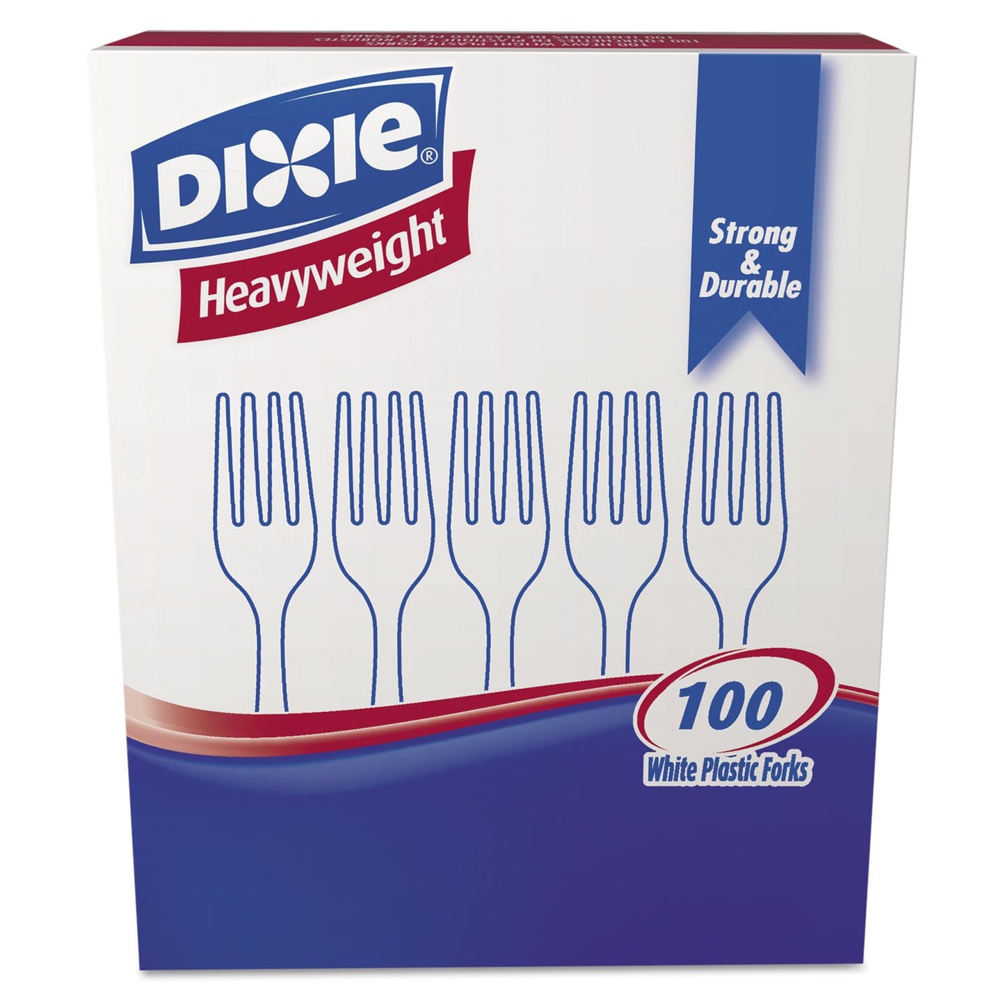 Dixie Heavyweight White Plastic Knives, 100 Count