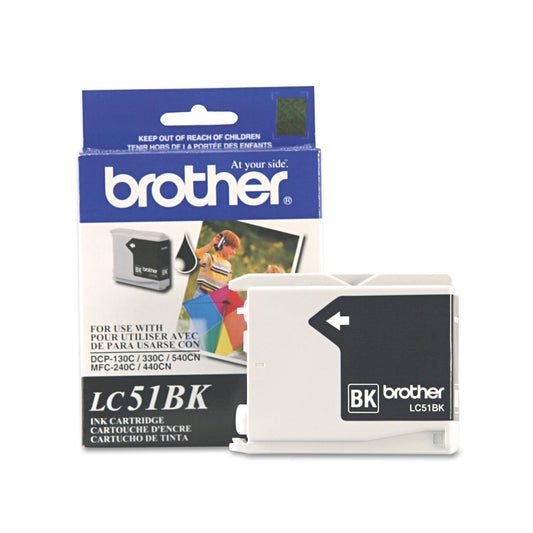 Brother Innobella LC51BK Ink Cartridge, 500 Page Yield, Black