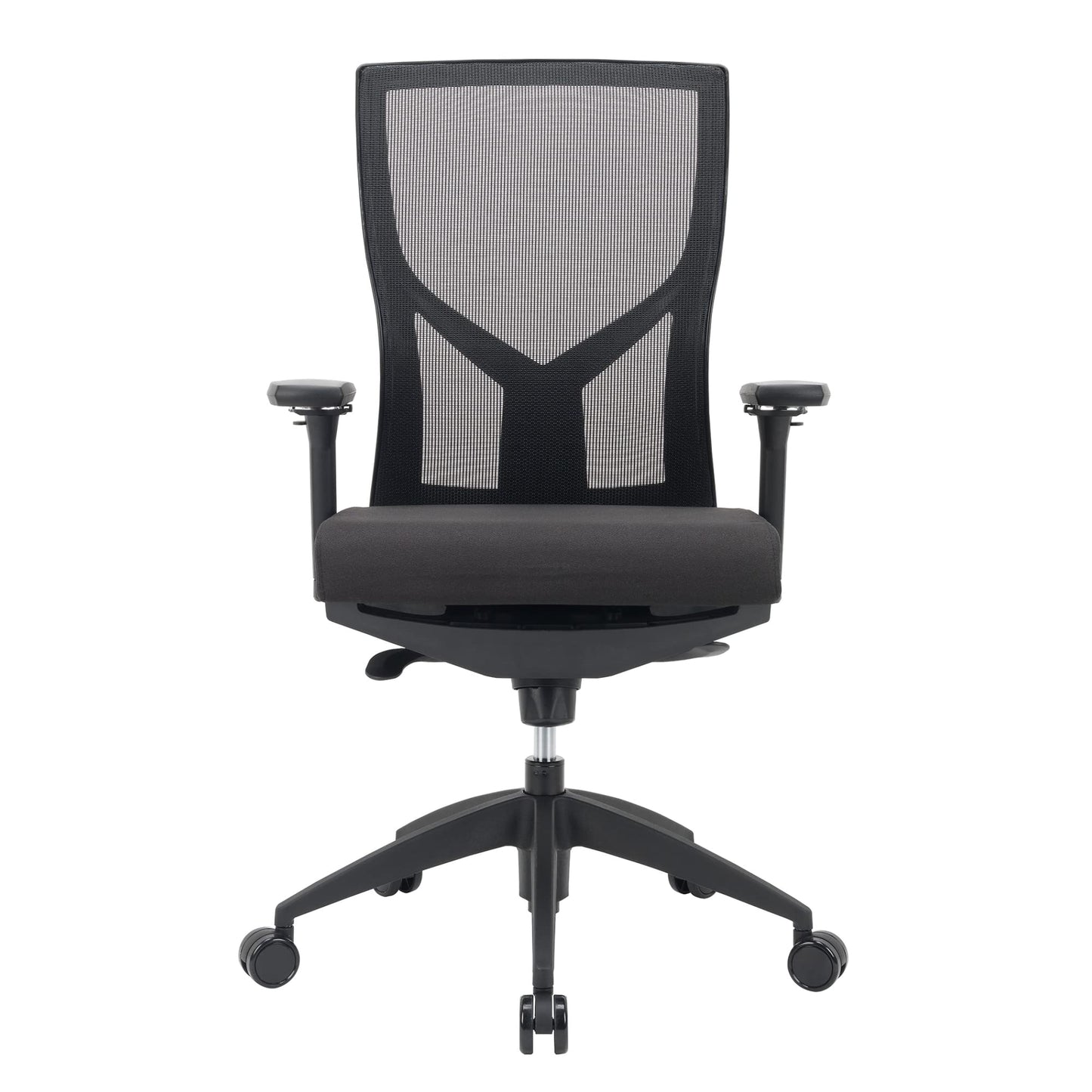 WorkPro® Oceanic Mesh/Fabric Ergonomic High-Back Executive Chair, Black, BIFMA Compliant