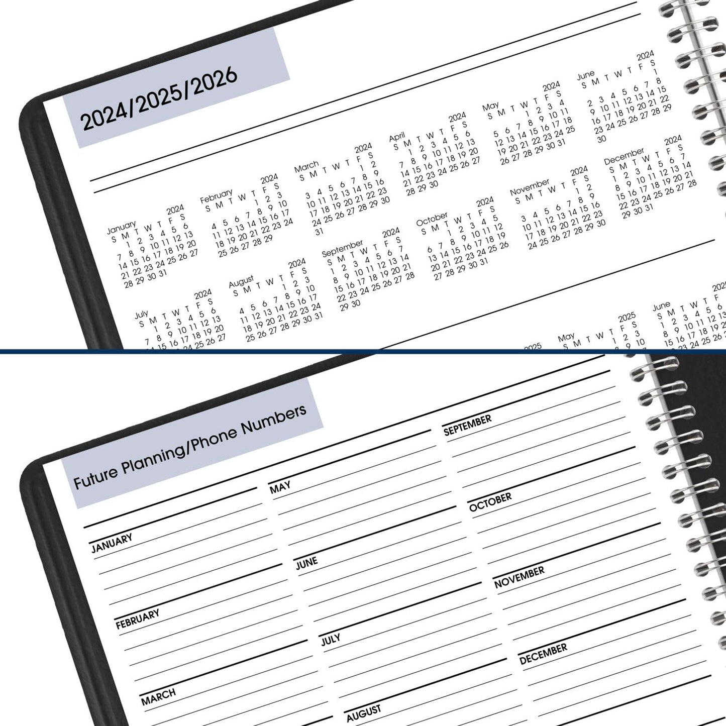 AT-A-GLANCE 2025 Appointment Book Planner, Daily, Four Person Group Planner, 8" x 11", Large, Quarter-Hourly, DayMinder, Black (G5600025)