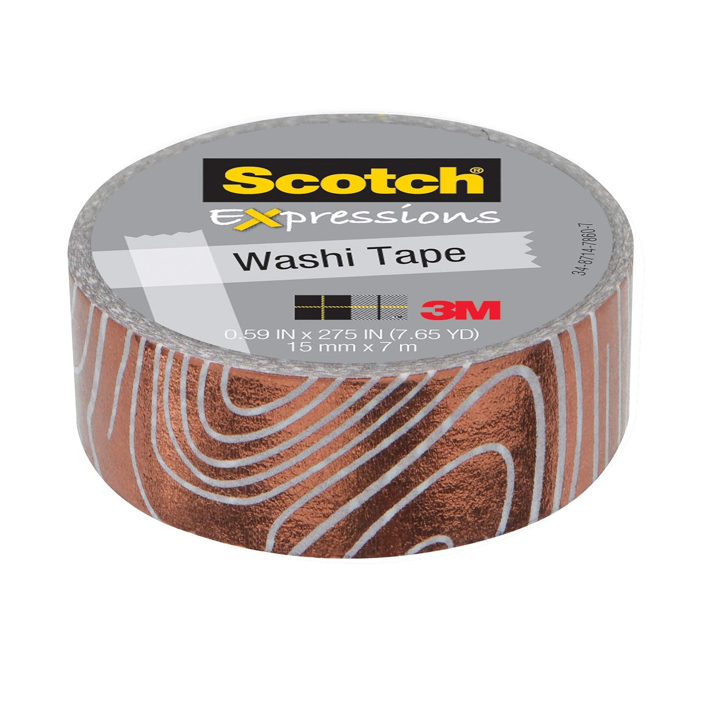 Washi Tape Wht CPR Foil .59In