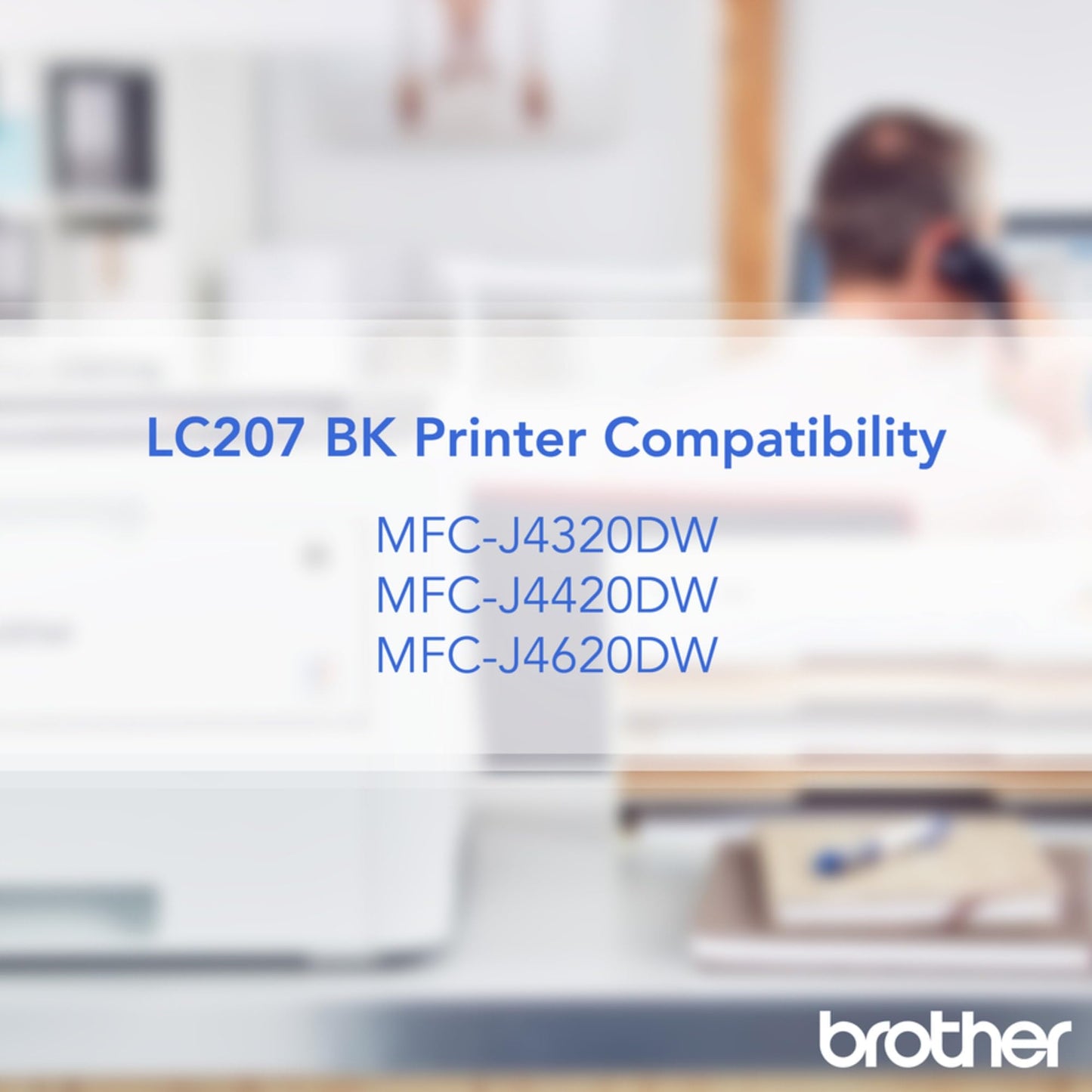 Brother Printer LC207BK Super High Yield Ink Cartridge, Black