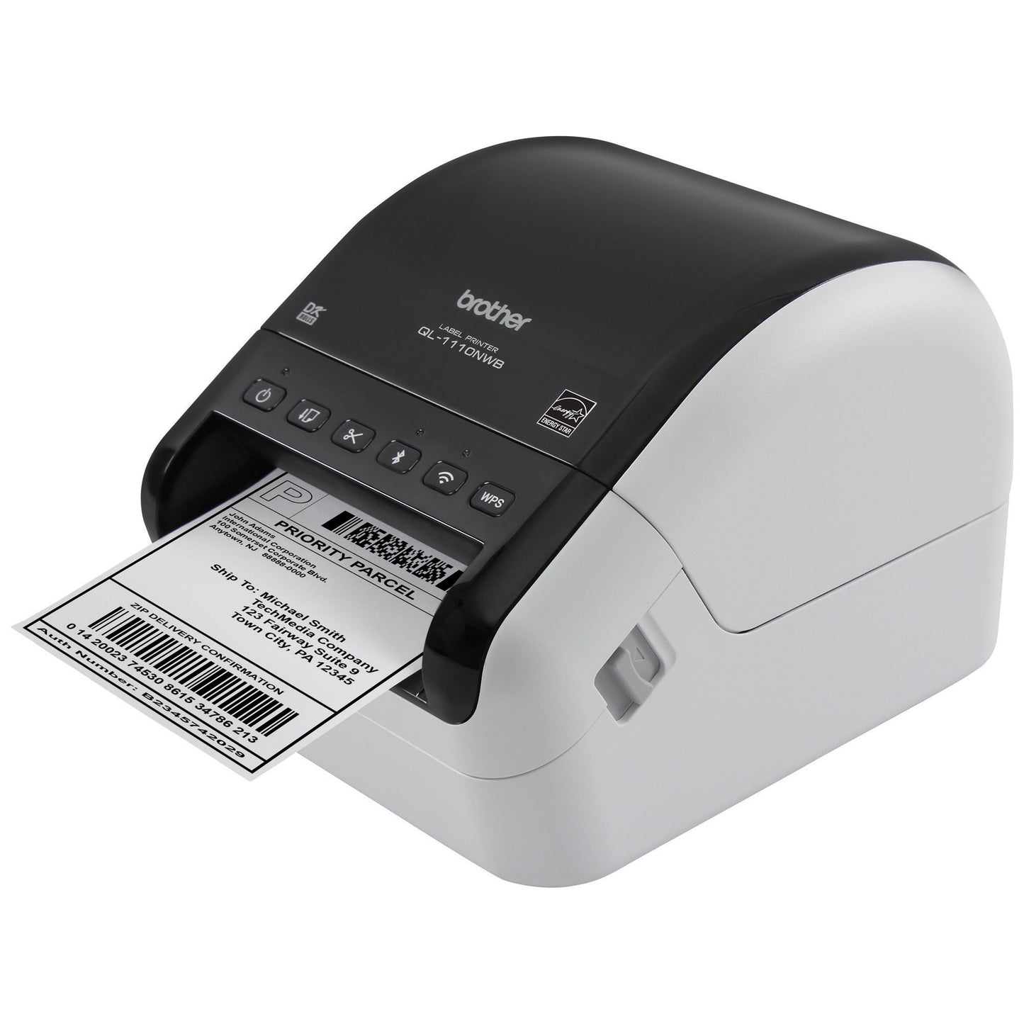Brother QL1110NWB QL-1110NWB Wide Format, Postage and Barcode Professional Thermal Label Printer with Wireless Connectivity, 4"