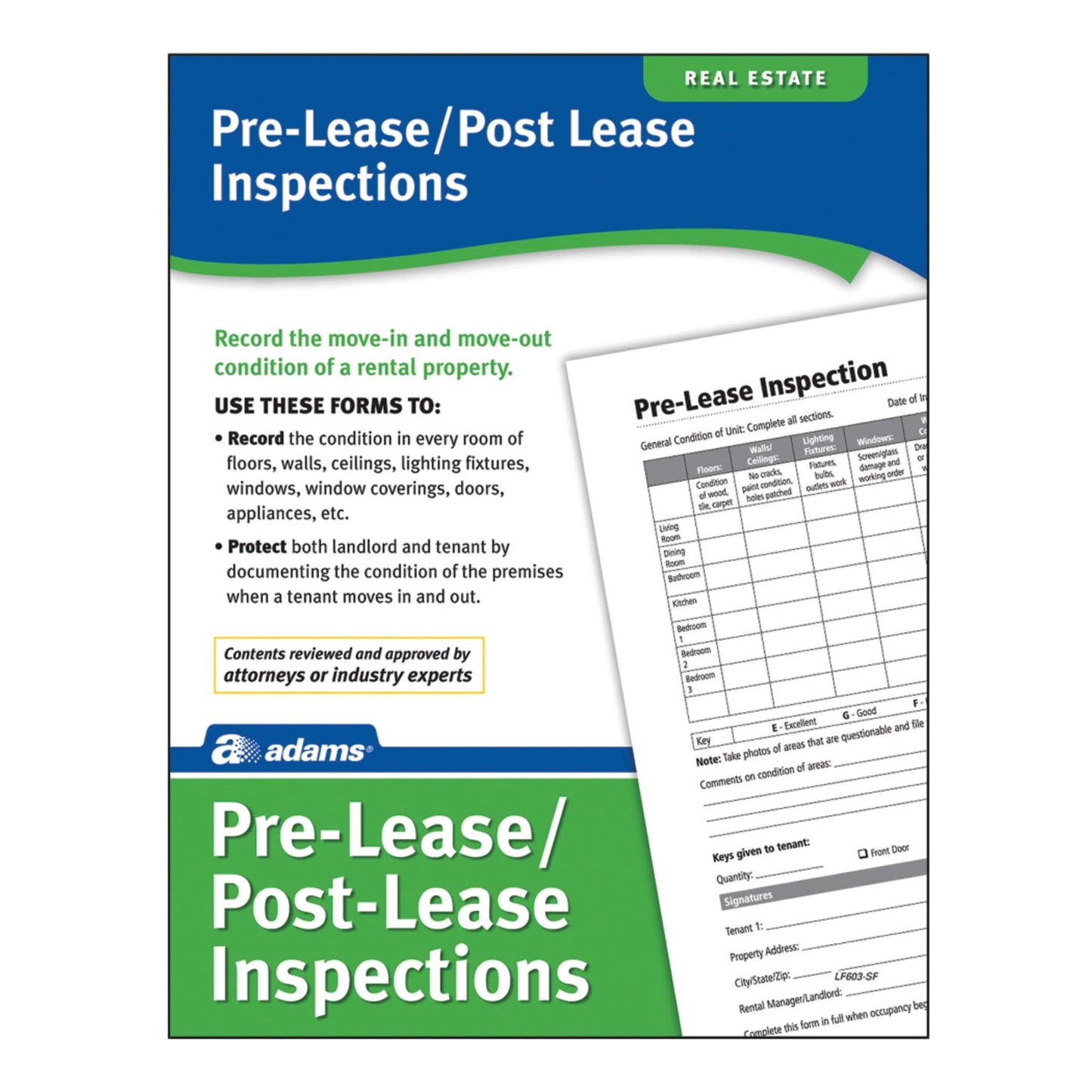 Adams Pre-Lease and Post-Lease Inspections, Forms and Instructions (LF603)