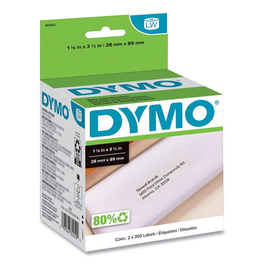 Dymo DYM30252 Address Label 3-1/2"x1-1/8" White 700ct