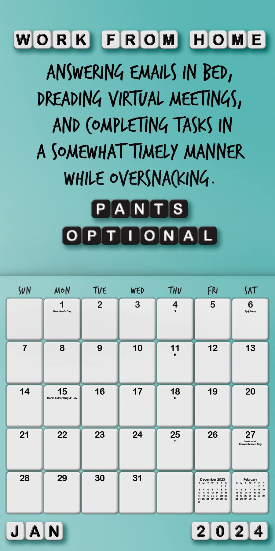 2024 Everyday Sass Wall Calendar