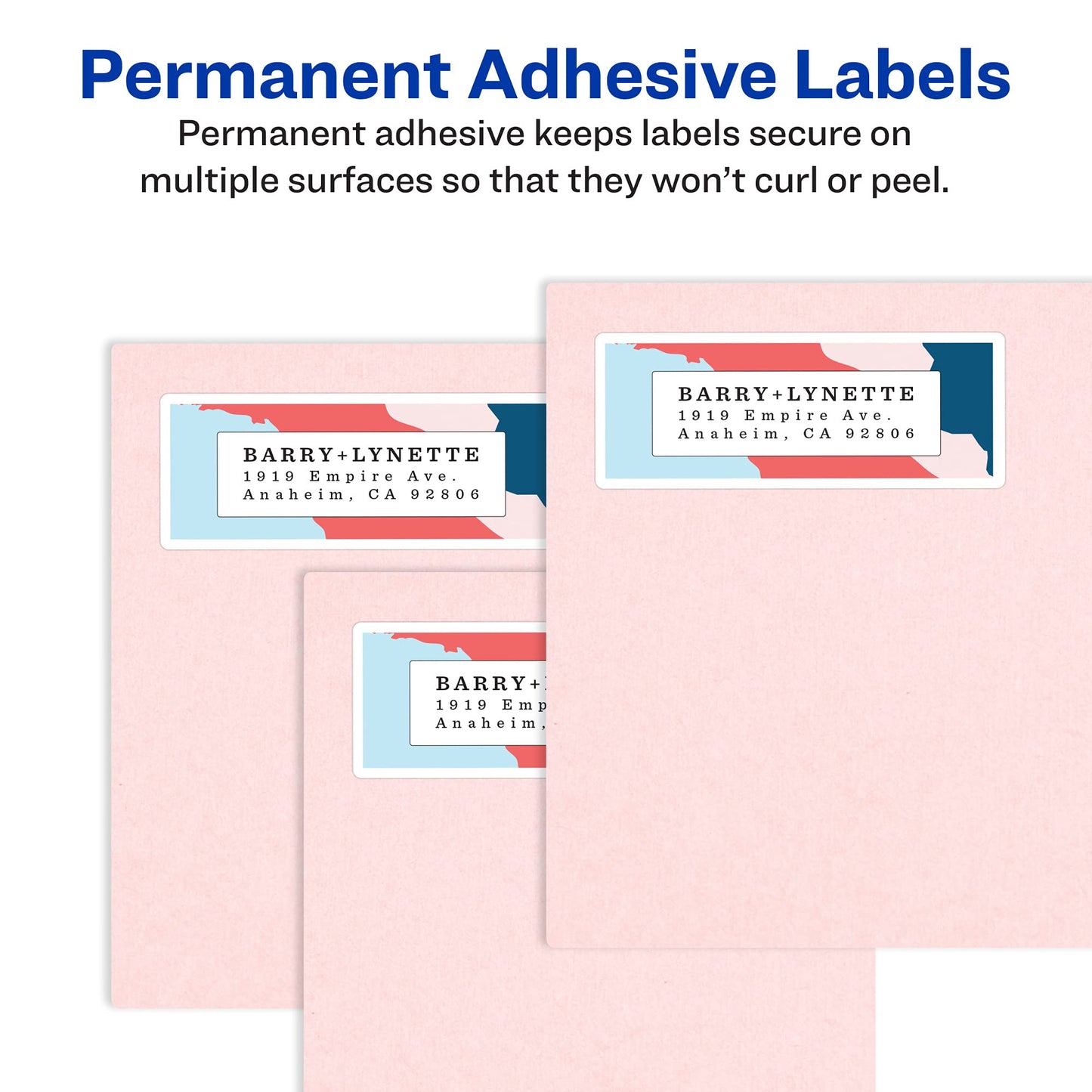 Avery Easy Peel Mailing Labels for Laser Printers, 1.33 x 4 Inches, 14-Up, White, Box of 1400 (05162)