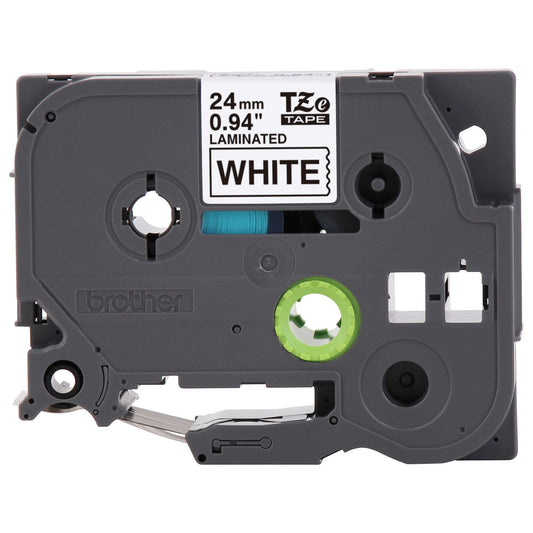 Brother Laminated Tape, Retail Packaging, 1 Inch, Black on White (TZe251)