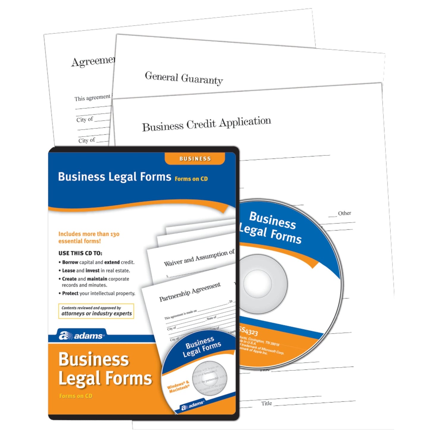 Adams Business Legal Forms and Agreements on CD (SS4323)