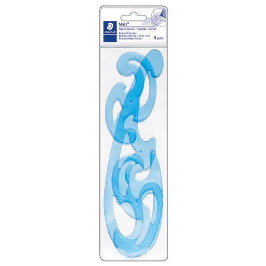 Staedtler Mars 571 Set of 3 Shapes of French Curves, 57140WP