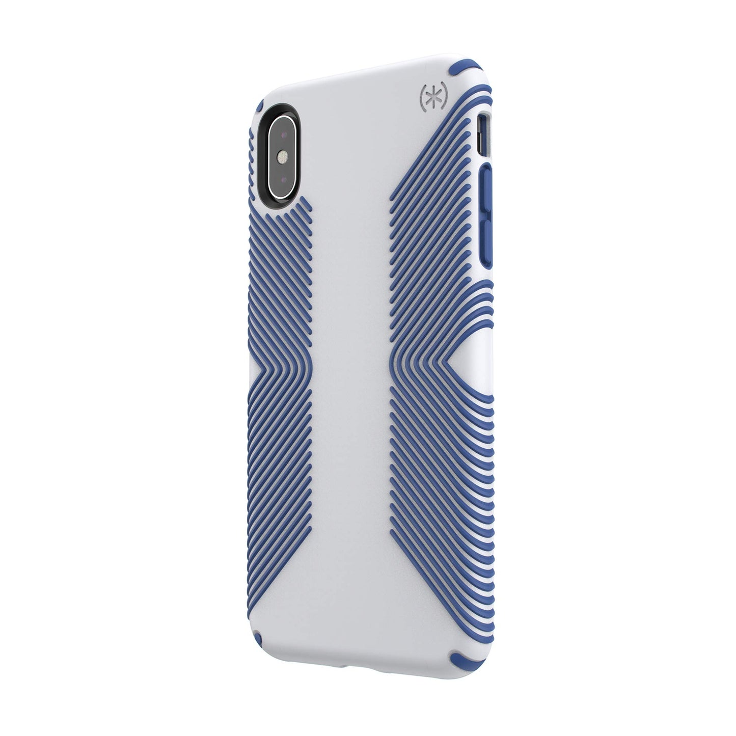 Speck Products Presidio Grip iPhone Xs/iPhone X Case, Microchip Grey/Ballpoint Blue