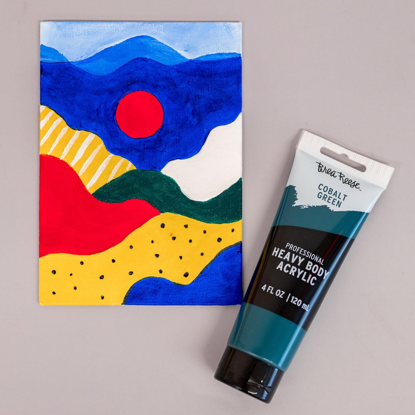Brea Reese Professional Heavy-Body Acrylic Paint, 4 Oz, Cobalt Green