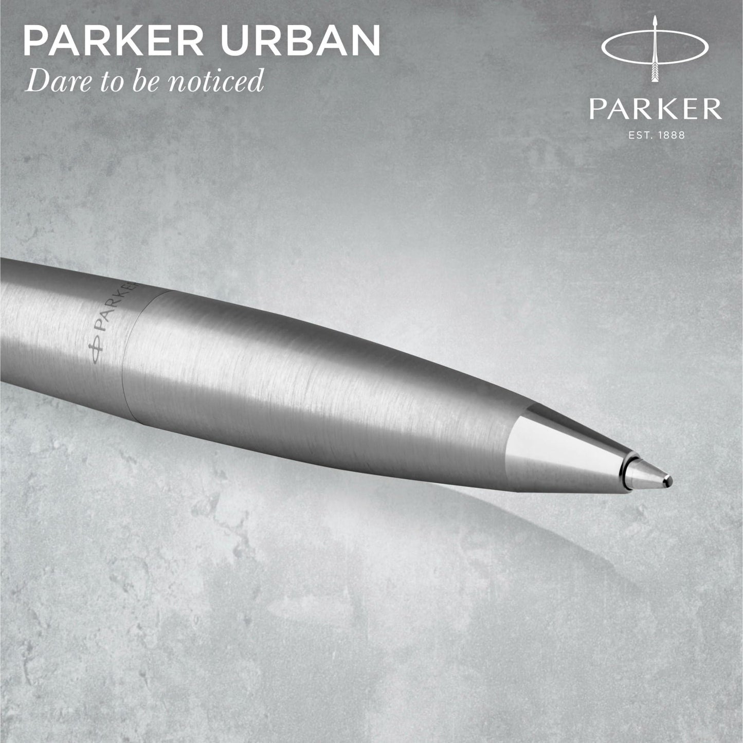 Parker® Urban Twist Ballpoint Pen, 1 mm, Medium Point, Metro Metallic With Chrome Trim, Black Ink