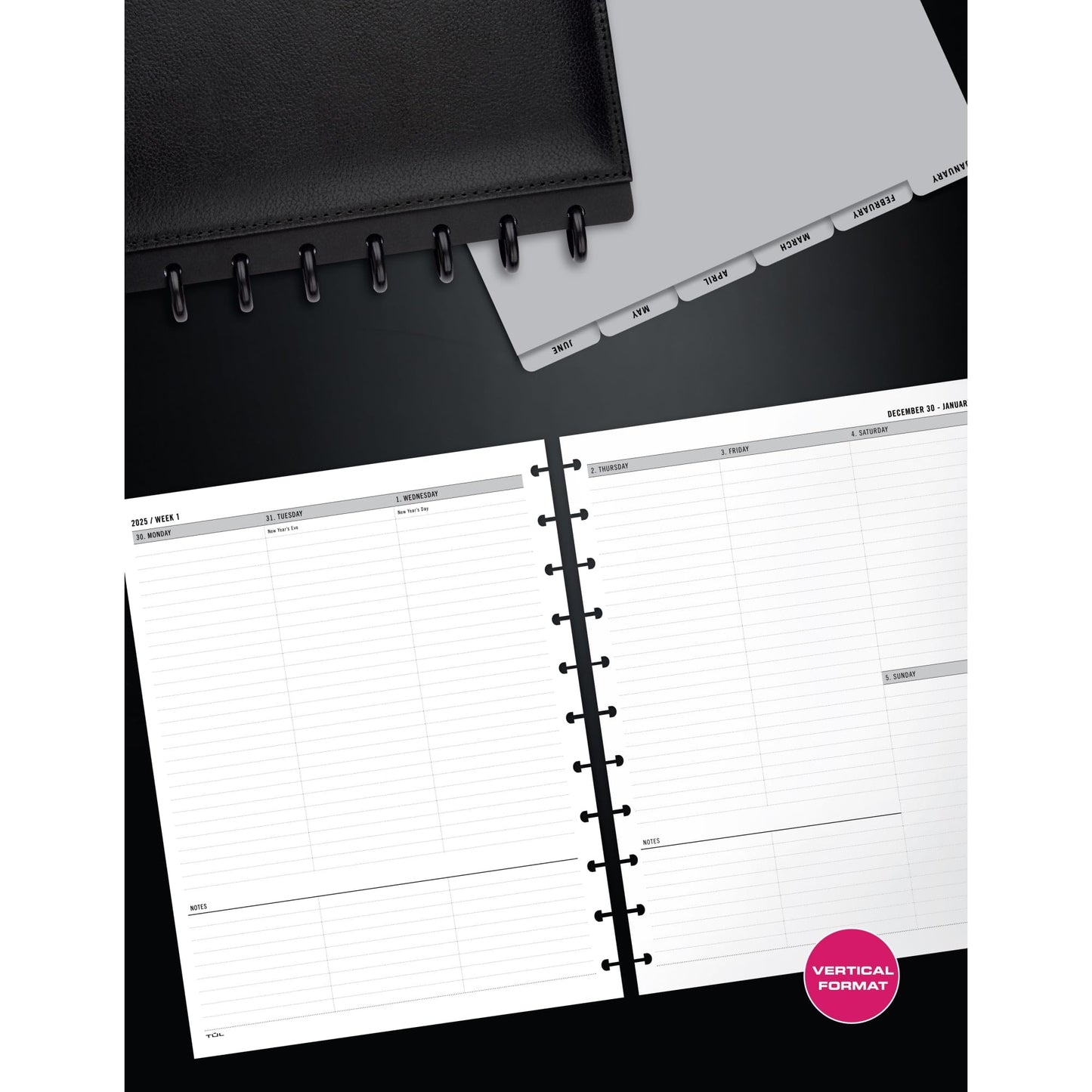 2025 TUL® Discbound Weekly Planner Refill Pages, Letter Size, January To December