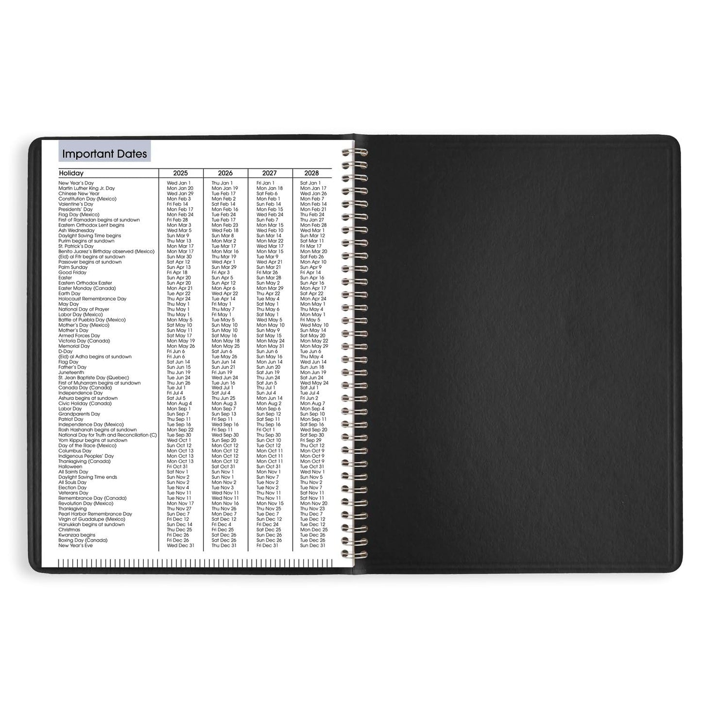 AT-A-GLANCE 2025 Appointment Book Planner, Weekly, 8" x 11", Large, Quarter-Hourly, DayMinder, Black (G5200025)