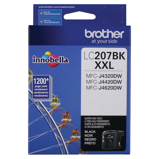 Brother Printer LC207BK Super High Yield Ink Cartridge, Black