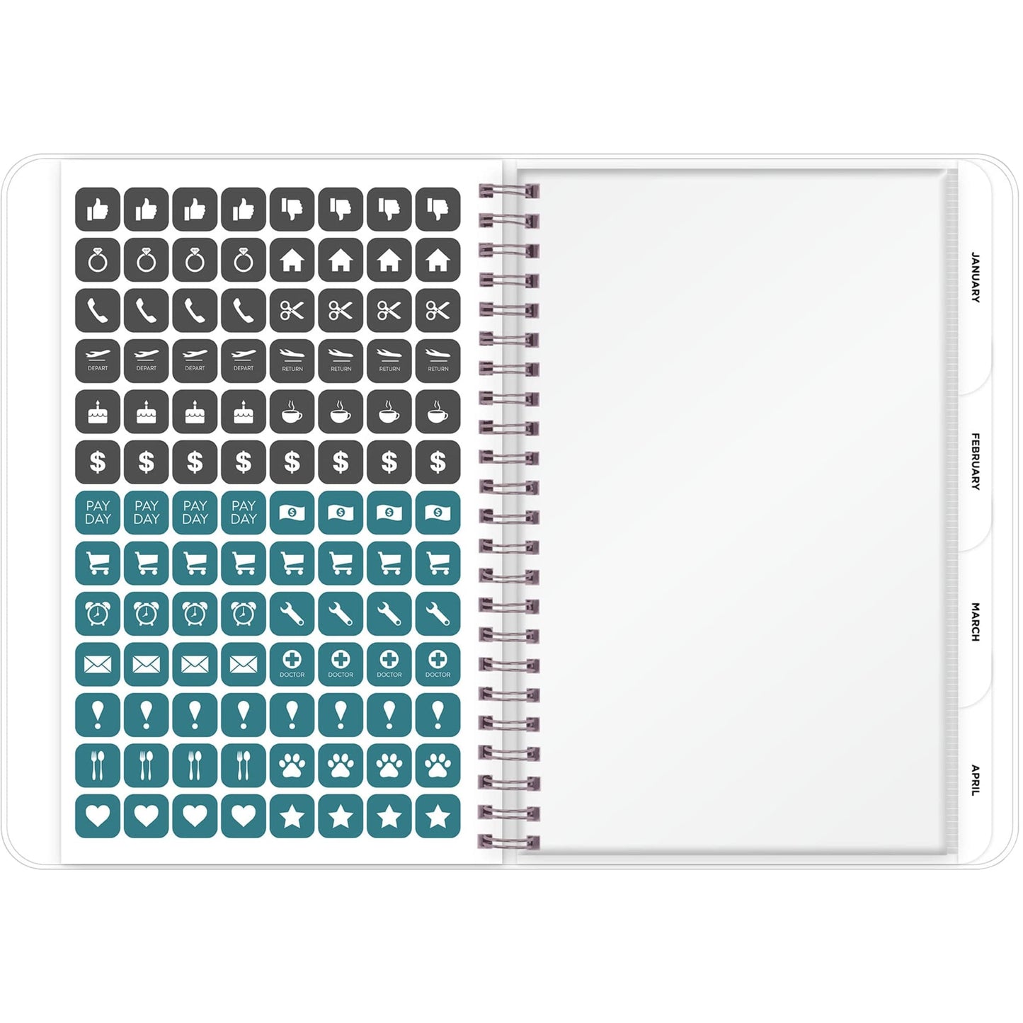 Blue Sky� Weekly/Monthly Perspective Planning Calendar, 5" x 8", Solid Pink, January To December 2023, 142327