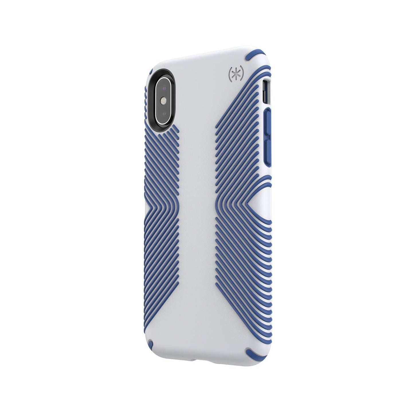 Speck Products Presidio Grip iPhone Xs/iPhone X Case, Microchip Grey/Ballpoint Blue