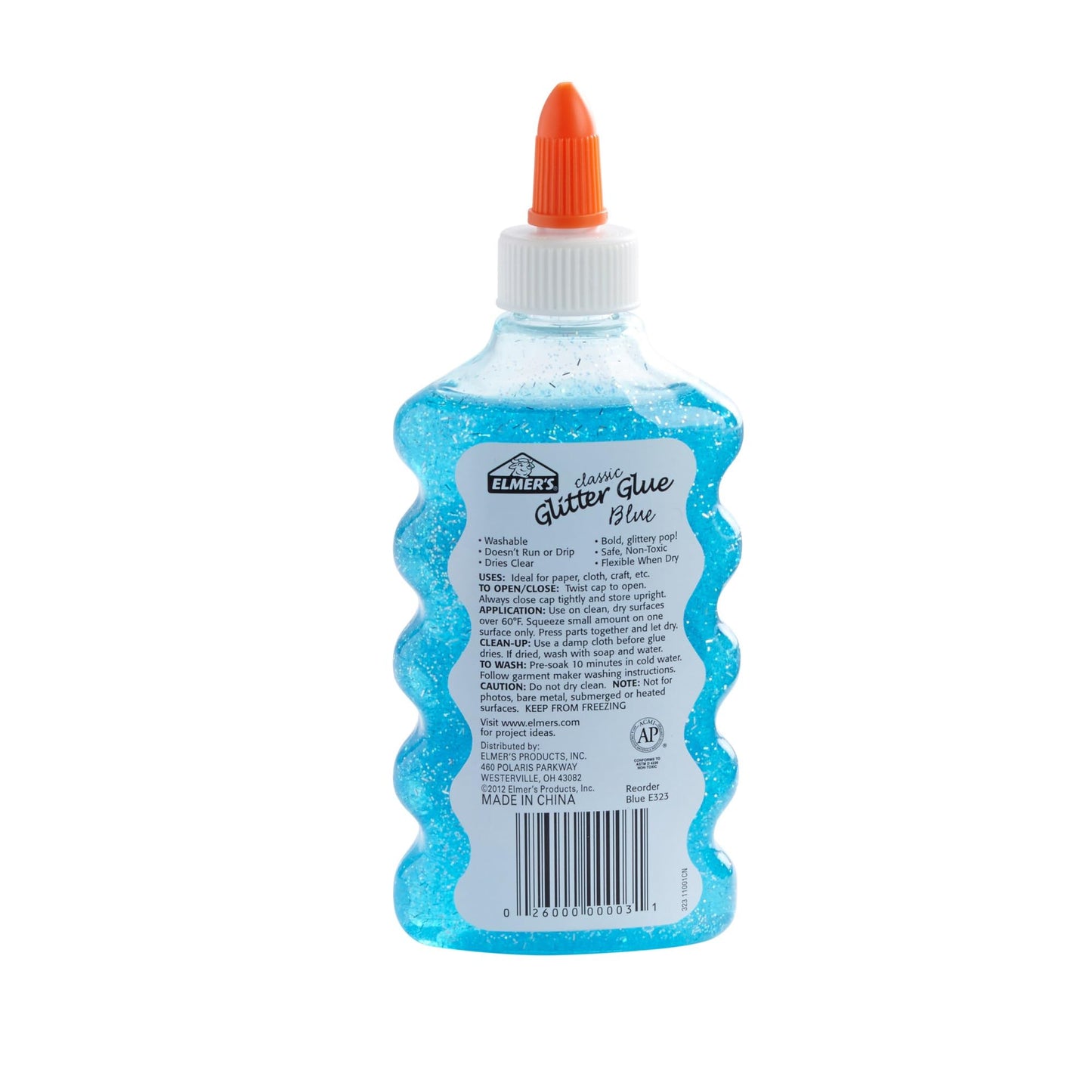 Elmer's 2022912 Liquid Glitter Glue, Washable, Blue, 6 Ounces, 1 Count