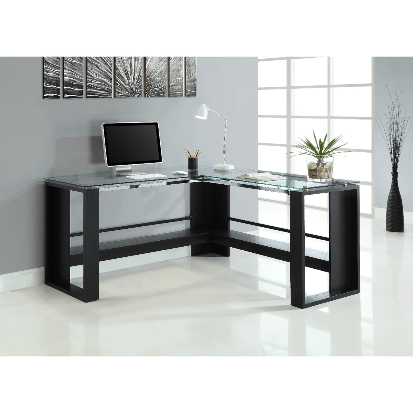 Whalen� Jasper 60"W L-Shape Corner Desk, Espresso