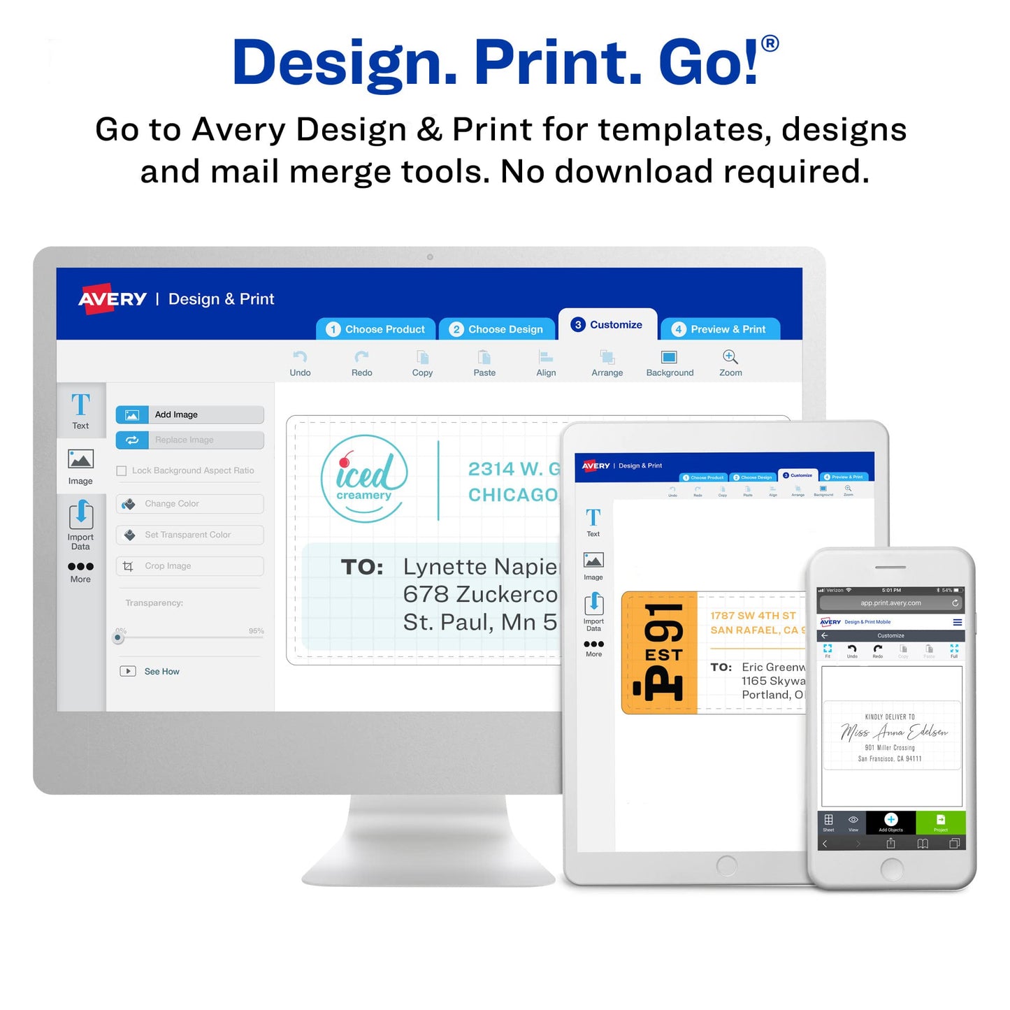 Avery CD Labels, Print to The Edge, Permanent Adhesive, Matte, 40 Face Labels & 80 Spine Labels (8692)