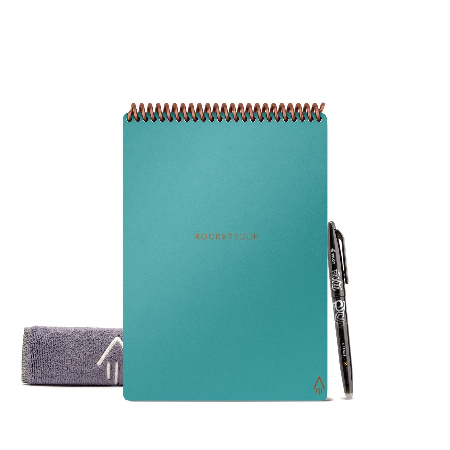 Rocketbook Flip Smart Reusable Executive Size Notepad, 6" x 8-4/5", 1 Subject, Dot-Grid and Line Ruled, 18 Sheets, Teal [Unknown Binding]