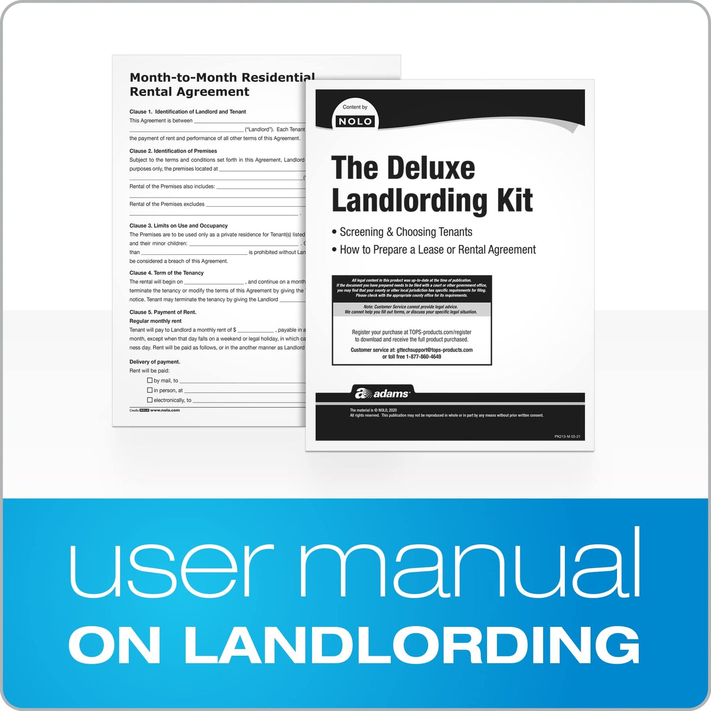 Adams Landlording Kit, Forms and Instructions- White