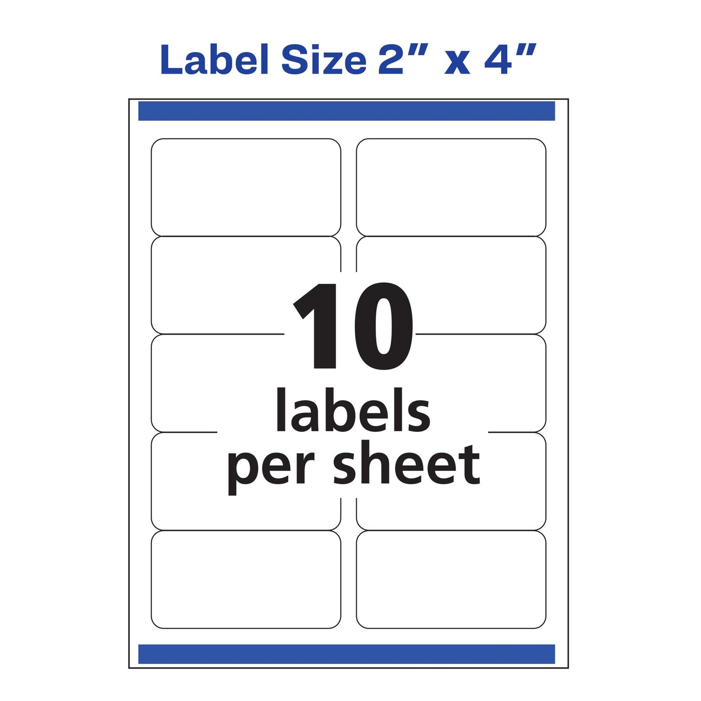 Avery Repositionable Labels, Sure Feed, 2" x 4", 250 Labels (58163)