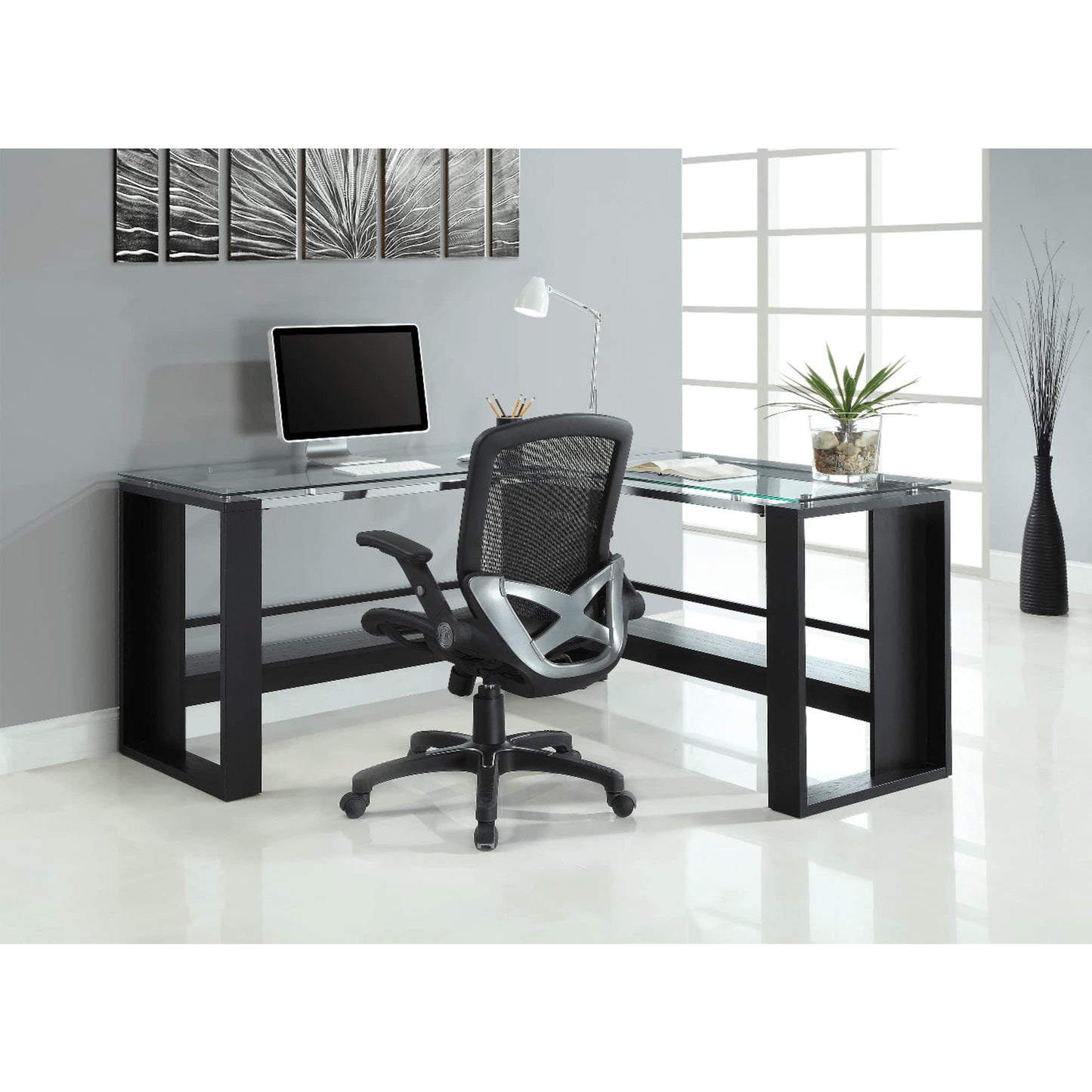 Whalen� Jasper 60"W L-Shape Corner Desk, Espresso