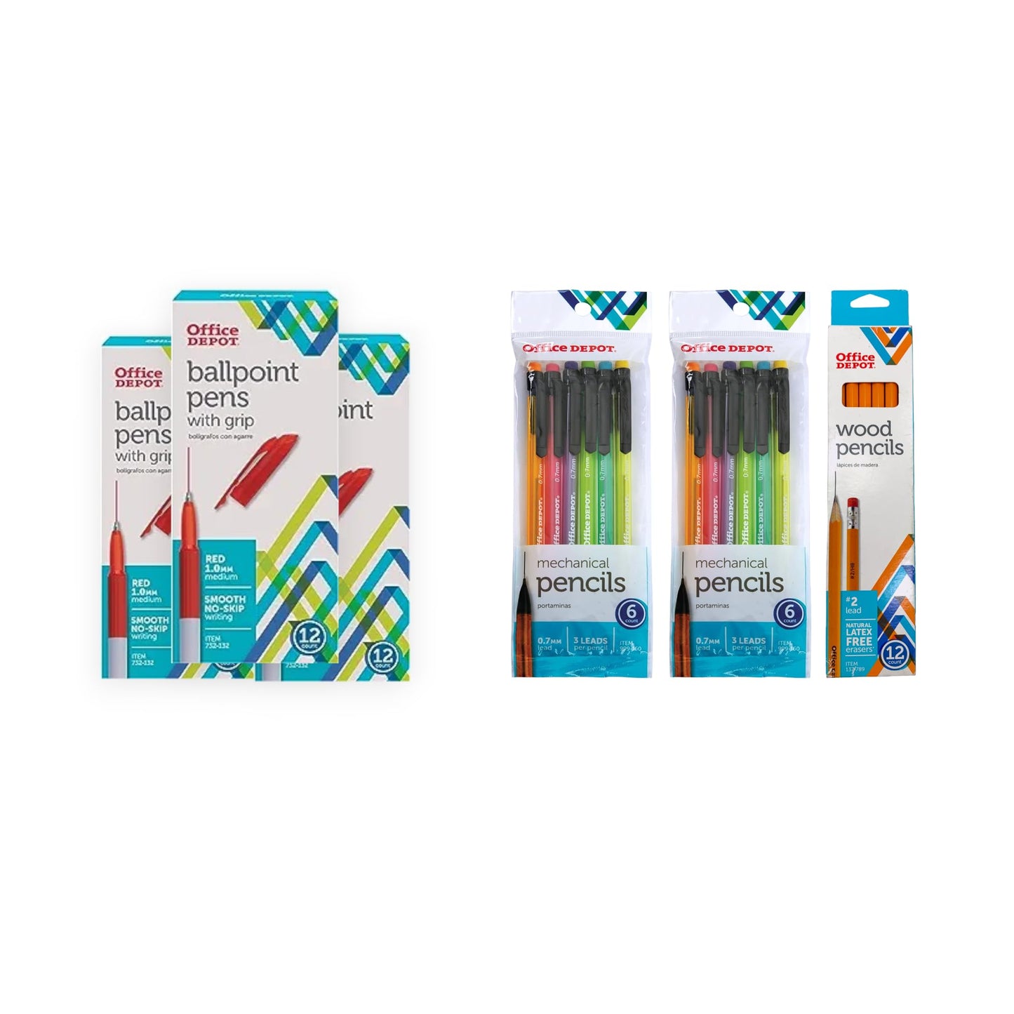 Covrick Comprehensive School and Office Essentials Bundle - 80+ Items Including Stationary, Laminated Folders, College Ruled Notebooks, Ballpoint Pens, and More!