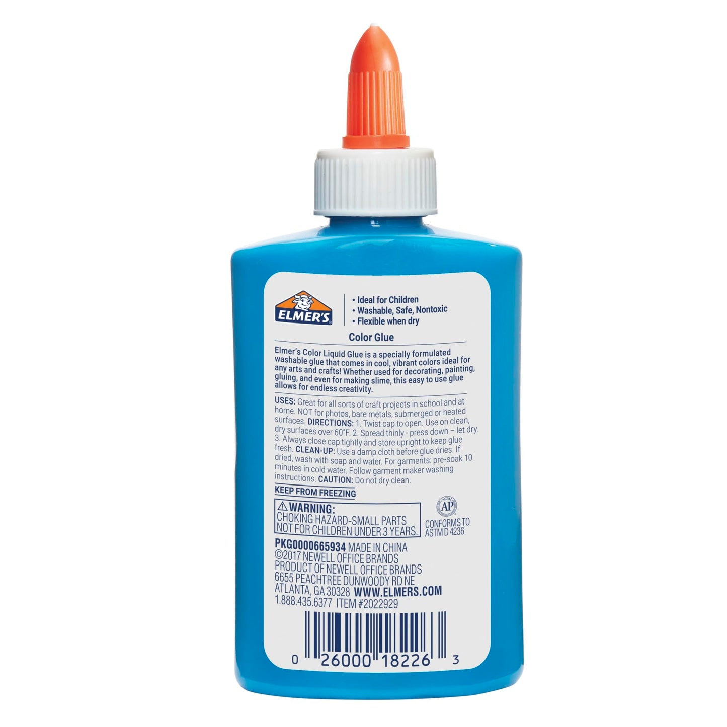 Elmer's Washable Color Glue, Blue, 5 Ounces, for Making Slime, 5 Oz 5 Fl Oz