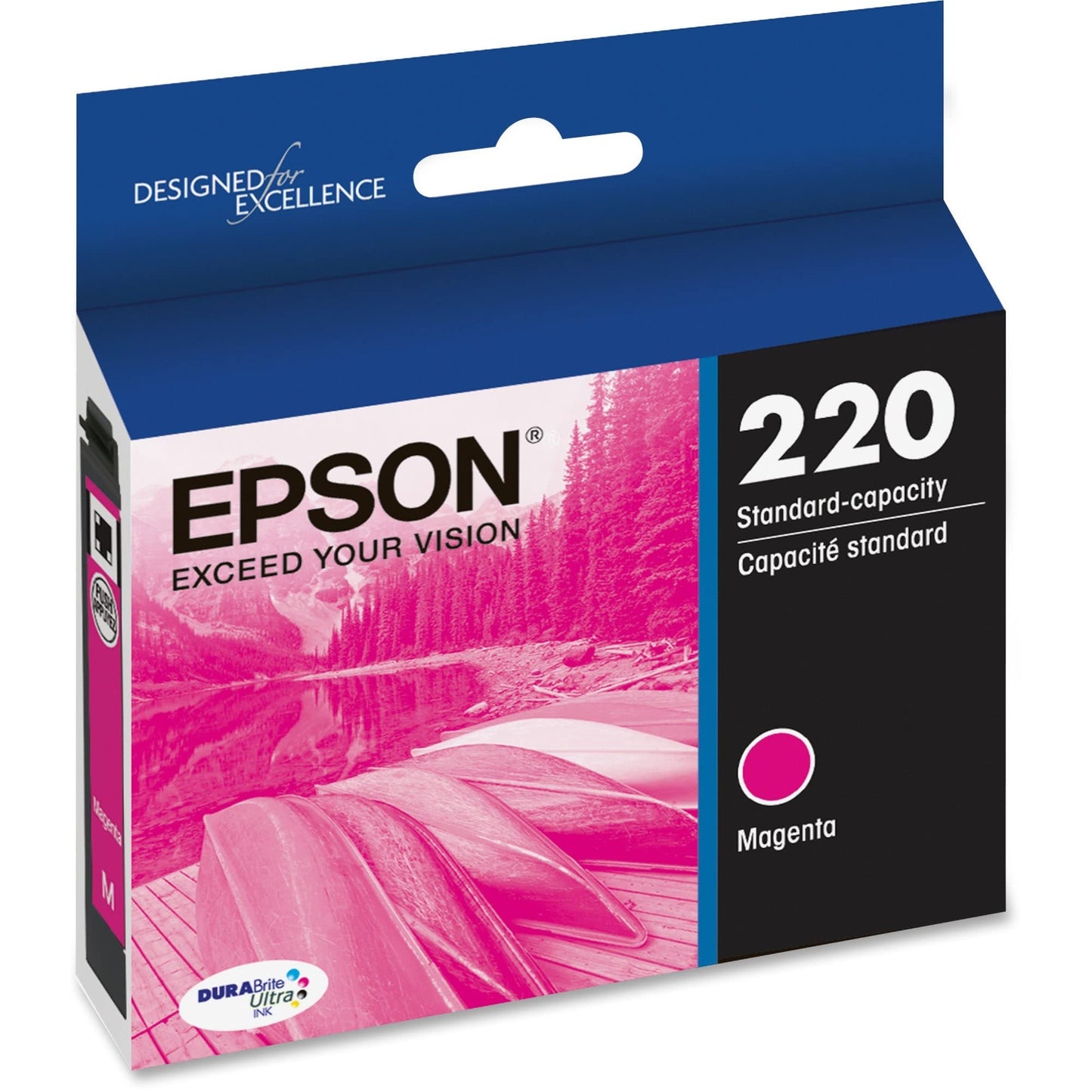 EPSON 220 DURABrite Ultra Ink Standard Capacity Magenta Cartridge (T220320-S) Works with WorkForce WF-2630, WF-2650, WF-2660, WF-2750, WF-2760, Expression XP-320, XP-420, XP-424, 1 Count (Pack of 1)