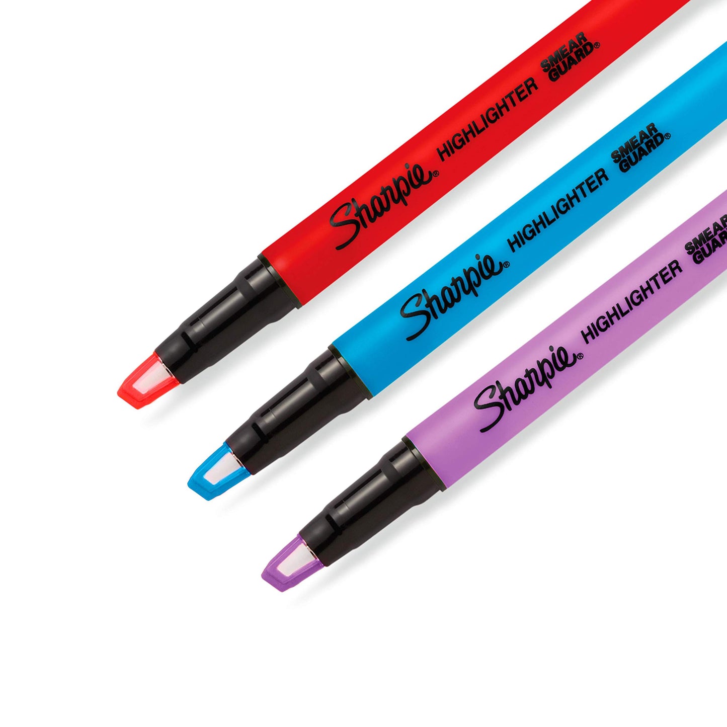 SHARPIE Clear View Highlighter Stick, Chisel Tip, Assorted Fluorescent, 3 Pack (1964664)