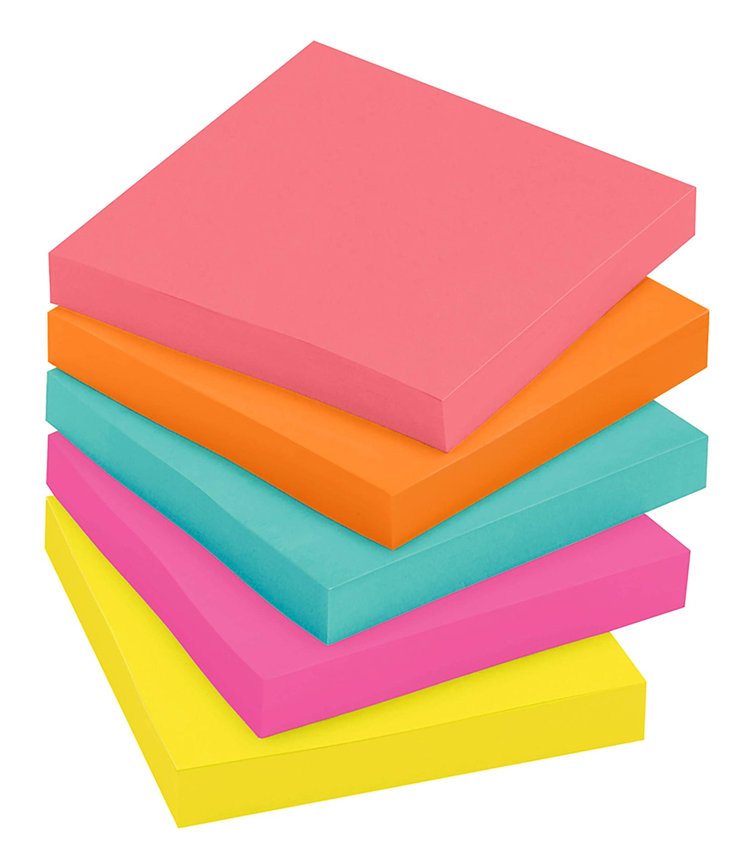 Post-it Notes, 3x5 in, 5 Pads, America's #1 Favorite Sticky Notes, Poptimistic, Bright Colors, Clean Removal, Recyclable (655-5UC)