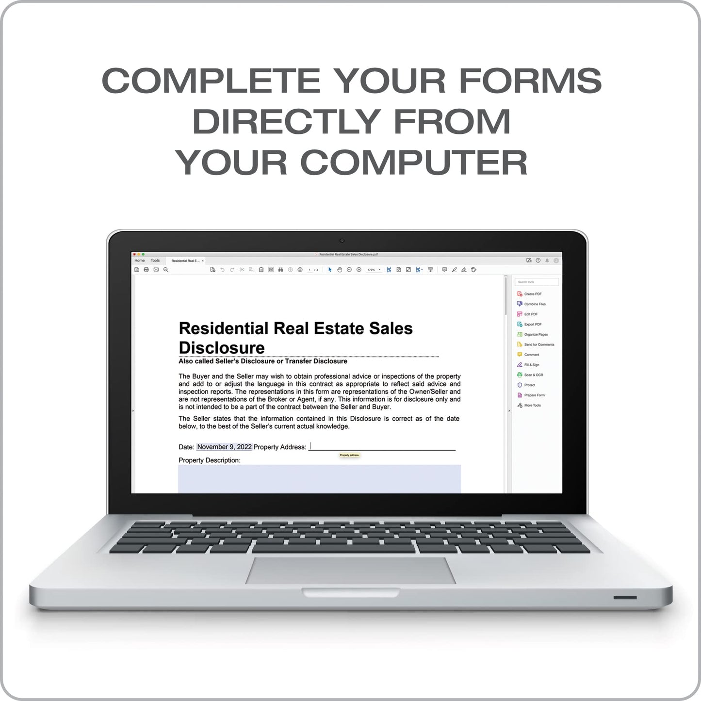 Adams Real Estate Forms Library, Downloadable Product Details on Packaging