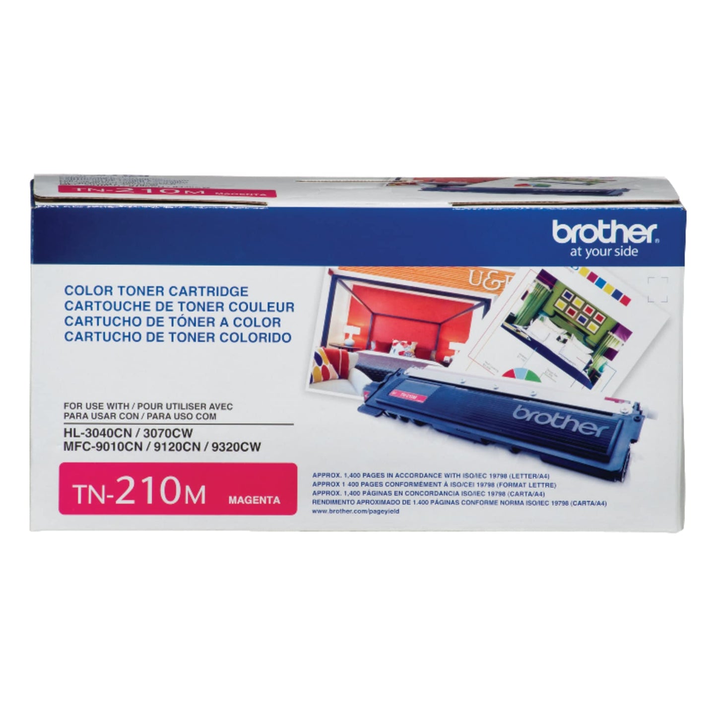 Brother TN-210 DCP-9010 HL-3040 3045 3070 8070 8370 MFC-9010 9120 9125 9320 9325 Toner Cartridge (Magenta) in Retail Packaging