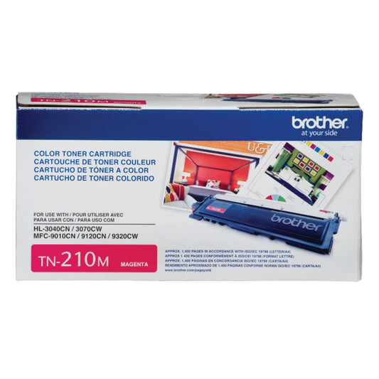 Brother TN-210 DCP-9010 HL-3040 3045 3070 8070 8370 MFC-9010 9120 9125 9320 9325 Toner Cartridge (Magenta) in Retail Packaging