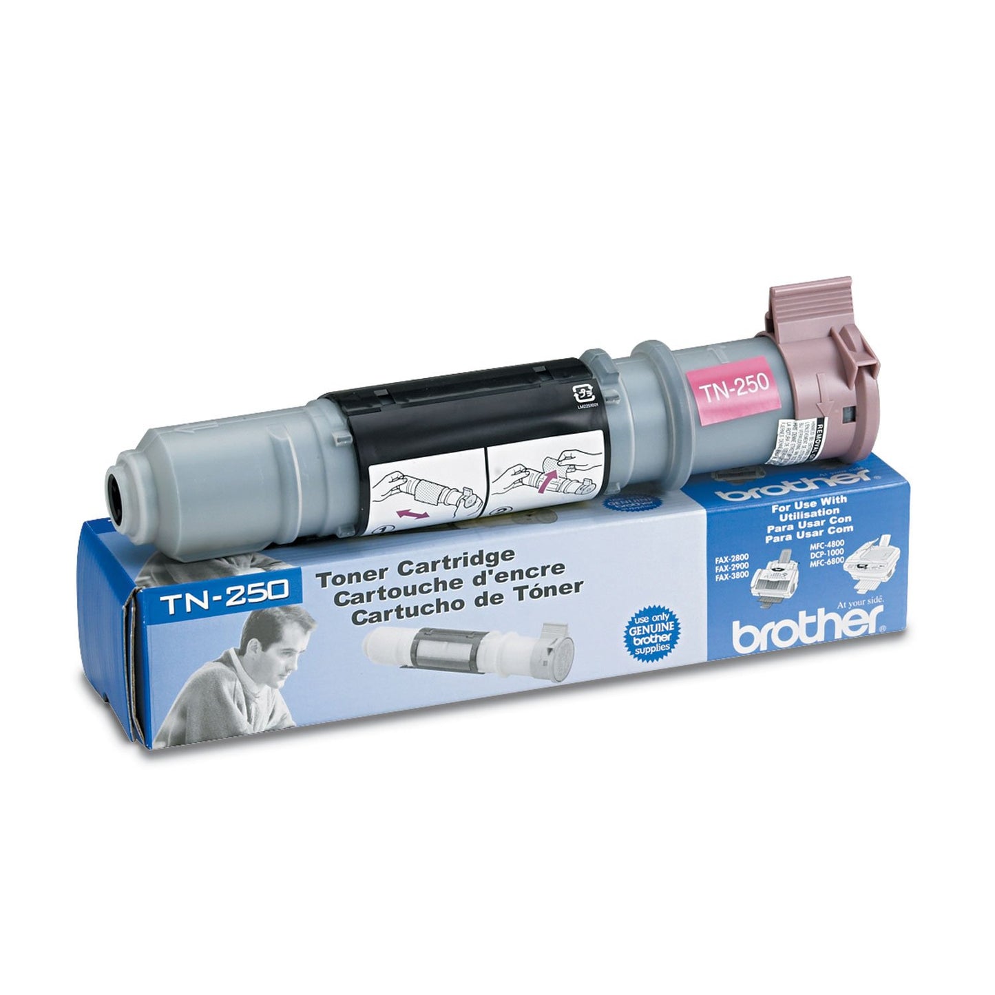 Brother TN250 Original Toner Cartridge, Black - in Retail Packaging