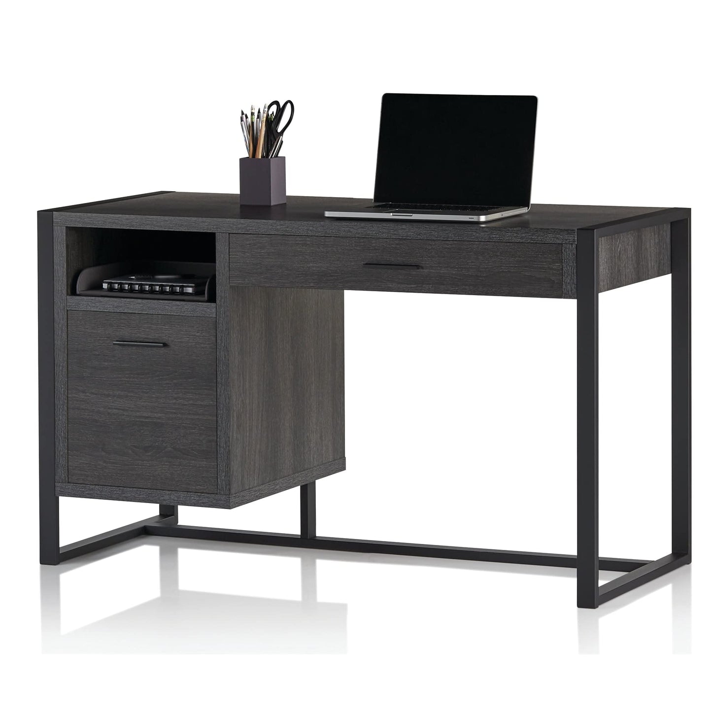 Realspace� DeJori 51" W Writing Desk, Charcoal