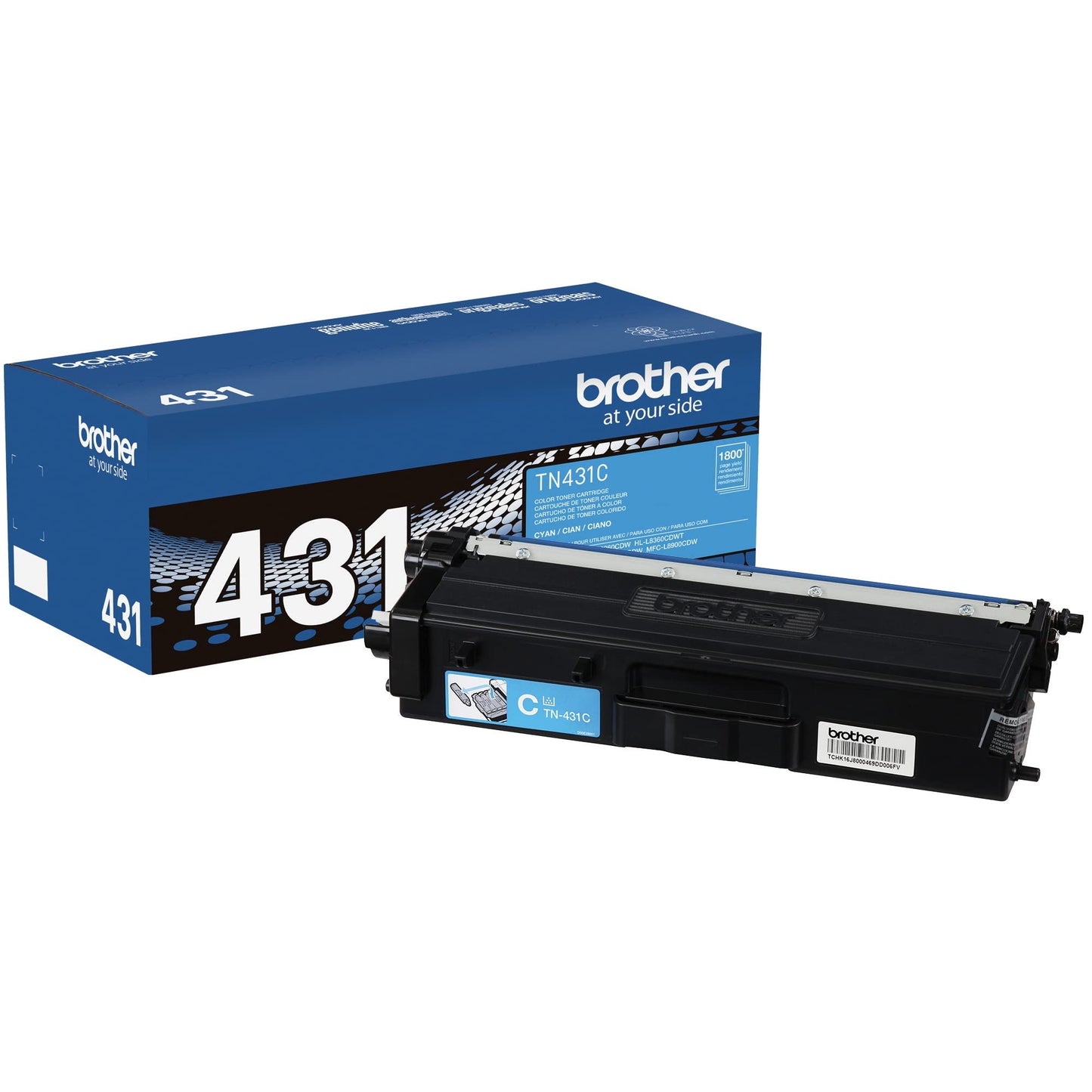 Brother Printer TN431C Standard Yield Toner-Retail Packaging, Cyan