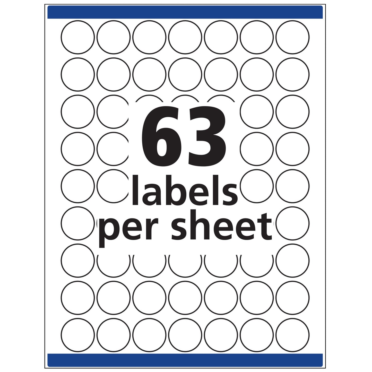 Avery Multiuse Removable 1" Round Labels with Sure Feed, 945 Small White Labels for Organization and Storage (6450)