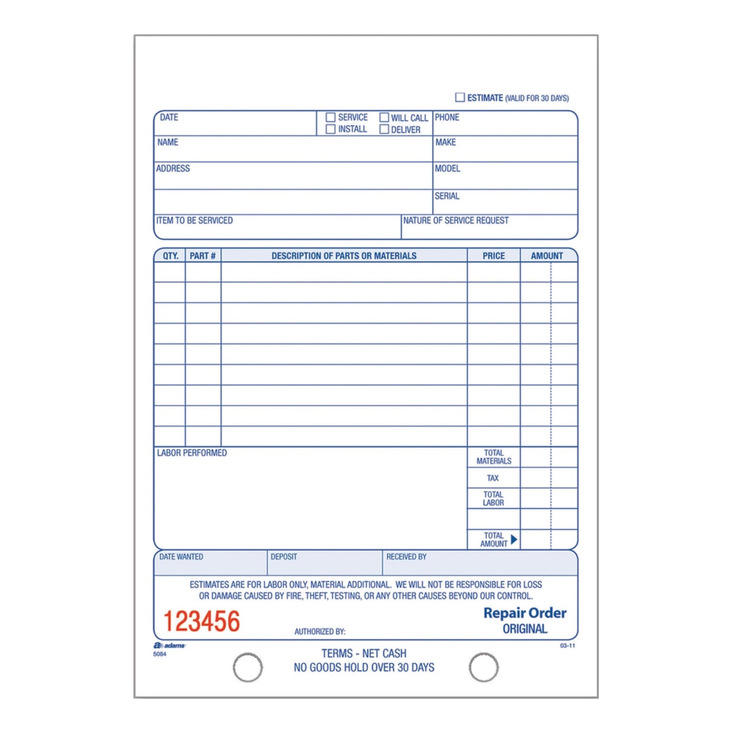 Adams Agreement To Sell Real Estate, Forms and Instructions (LF120) , White