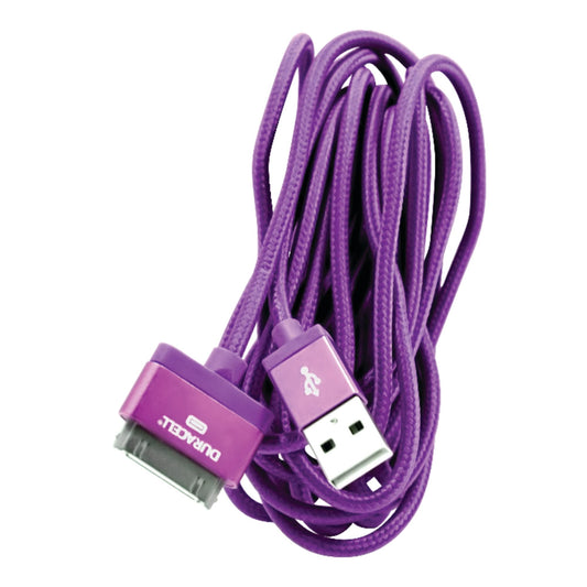 Duracell® Sync & Charge 30-Pin USB Cable, 10', Purple