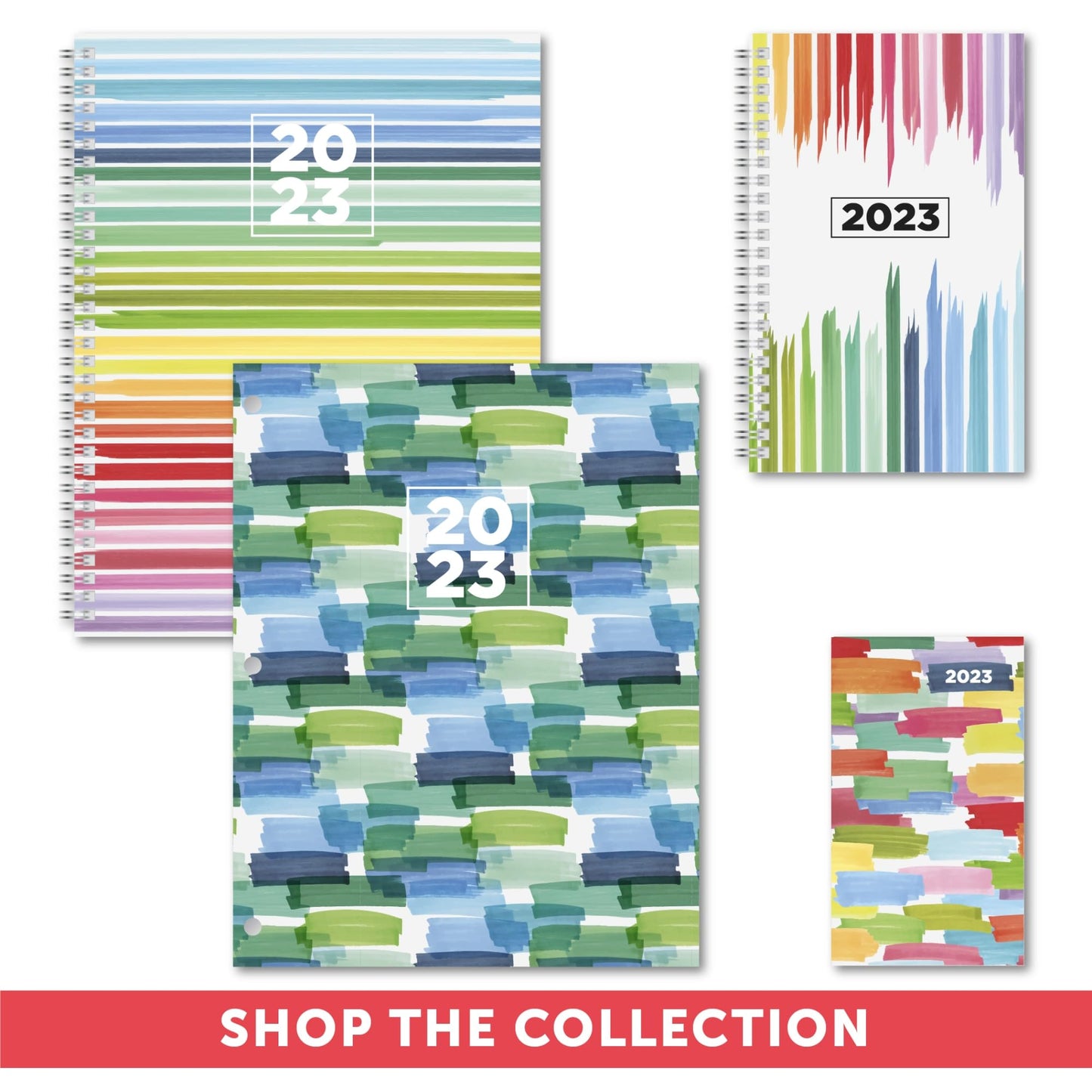 Office Depot� Brand Monthly Planner, 3-1/2" x 6", Color Wheel, January to December 2023, OD23-SPR-094