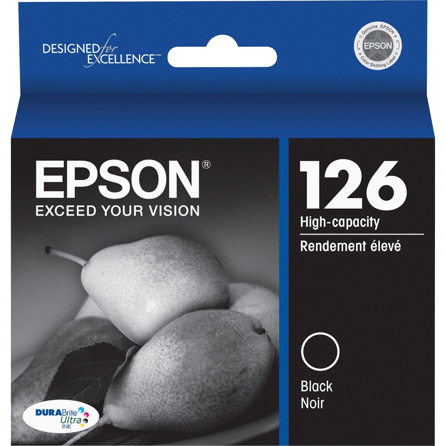 Epson 126 DURABrite Ultra Ink Black Cartridge for WF-3520, WF-3530, WF-3540, WF-520, WF-545, WF-630, WF-633, WF-635, WF-645, WF-7010, WF-7510, WF-7520, WF-840, WF-845 and Other Select Models
